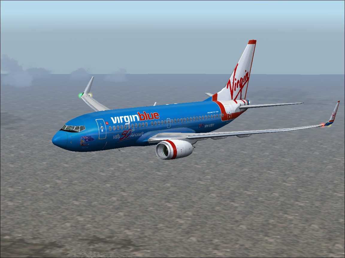 Fs2004 Fsx Boeing 737-700 Virgin Blue Standard And 50Th — 1