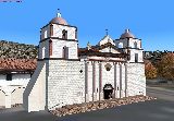 Fs2004 Scenery Santa Barbara Mission (Ca), Custom Designed Buildings With Picturerealistic — 1