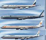 Fs2004 - Ai Dc-8-71S In National, Eastern, United, And Delta Liveries
