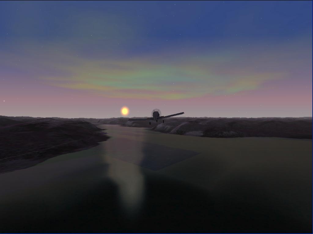 Aurora at sunrise