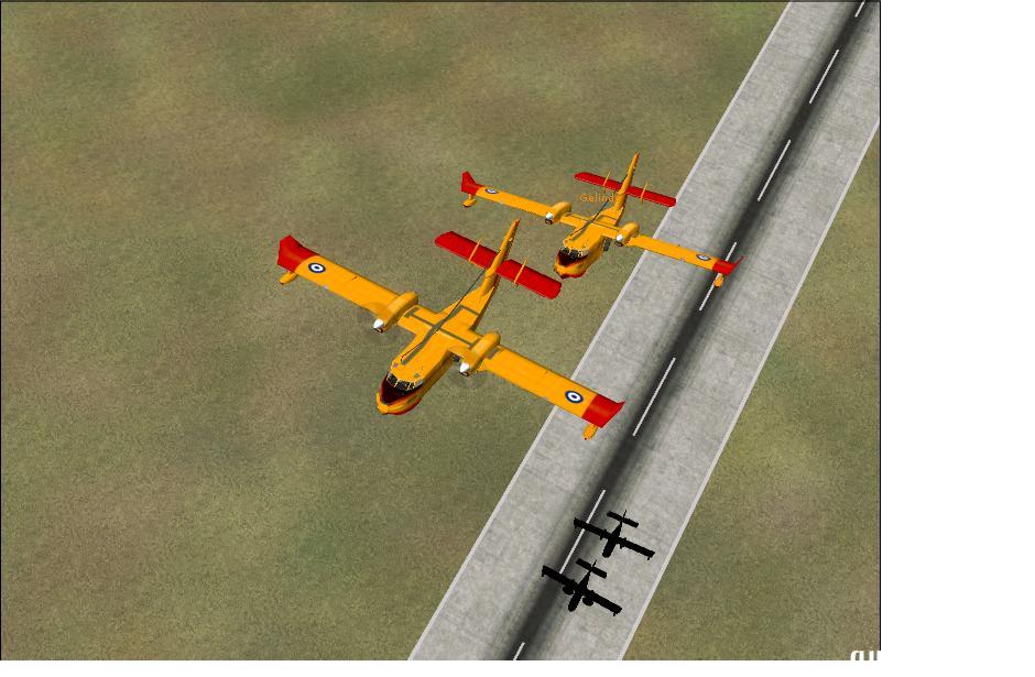 2 Canadairs taking off