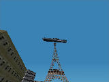 Enterprise (Aircraft Carrier) in top of Eiffel Tower