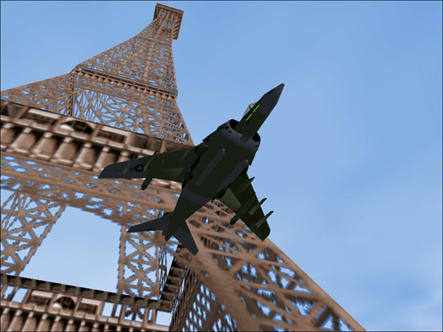 Harrier vs. The Eiffel Tower