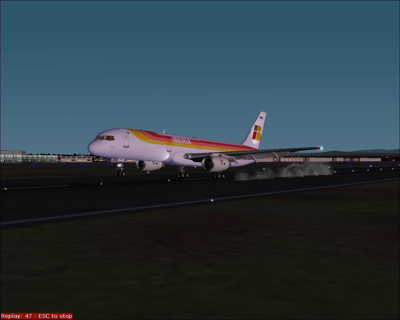 757 Landing Dusk