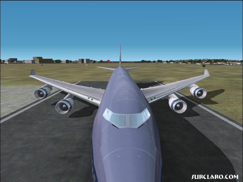 Boeing 747 stretched with macro lens