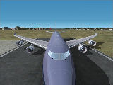 Boeing 747 stretched with macro lens