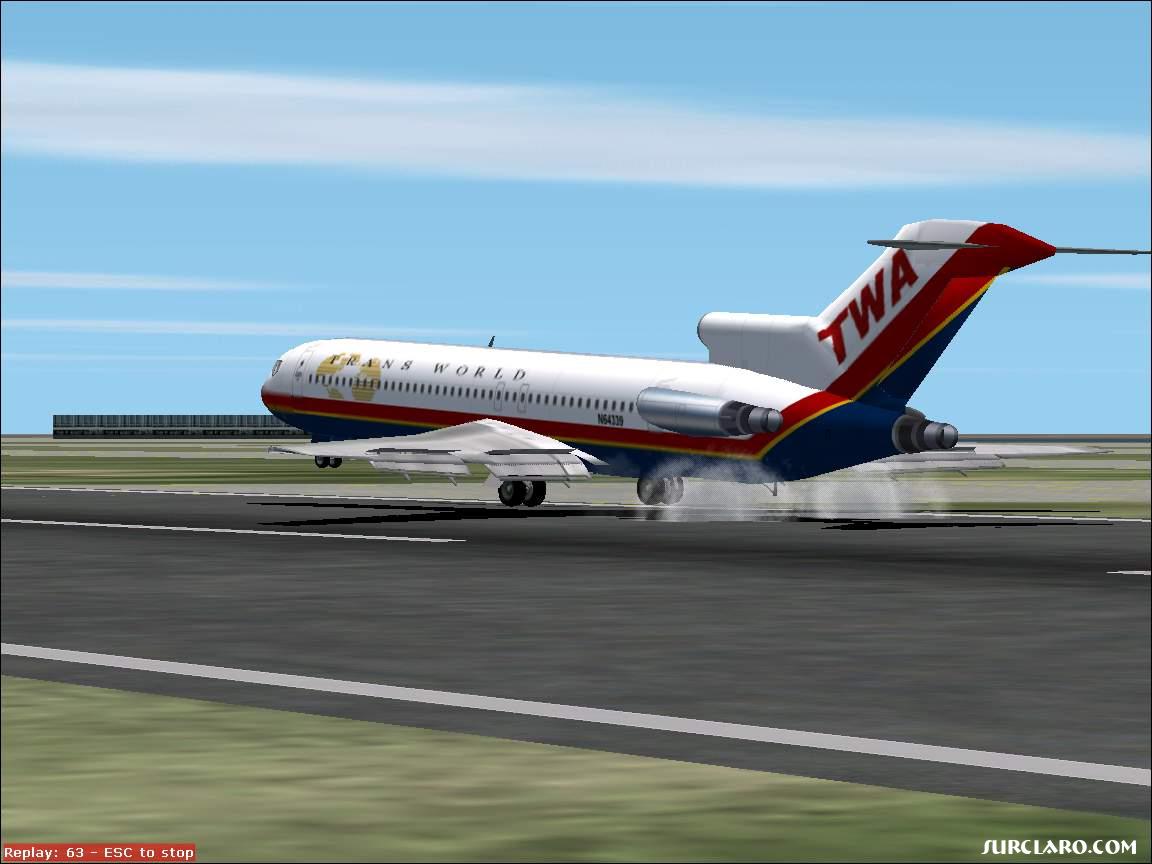 landing twa 727