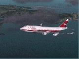 747-400 over Hong Kong Int