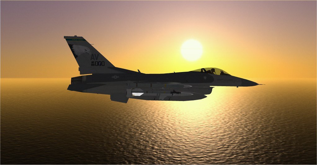 F16 into the sunset