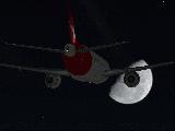 Moon over B777