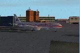 Late afternoon at Heathrow. American 777-300