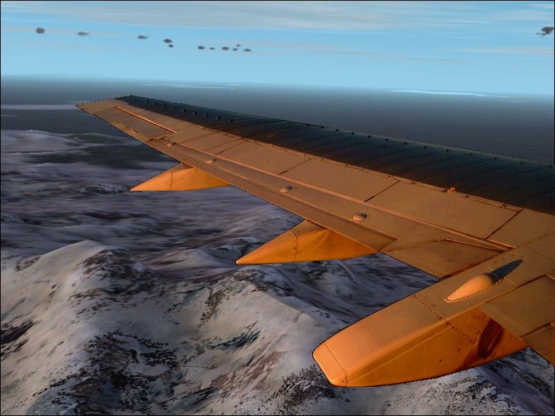 over mountains