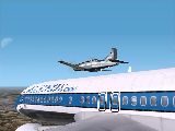 Pilotus passing up a 737