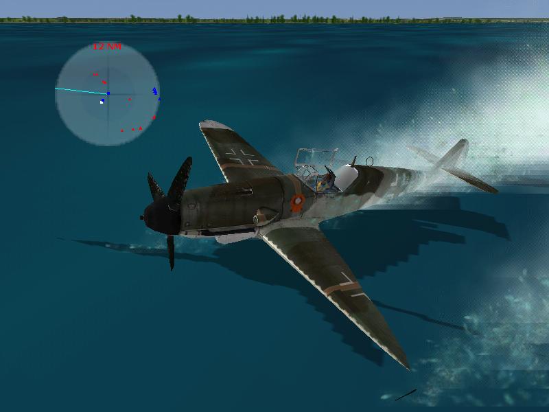Bf-109 crash over water