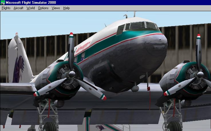 DC-3 parked