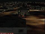 Santa landing on a house