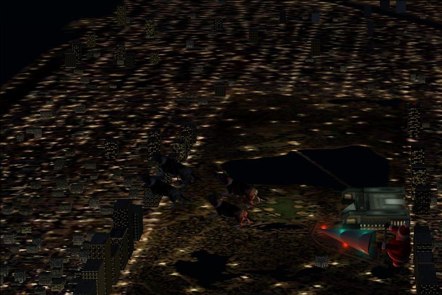 Santa over New York