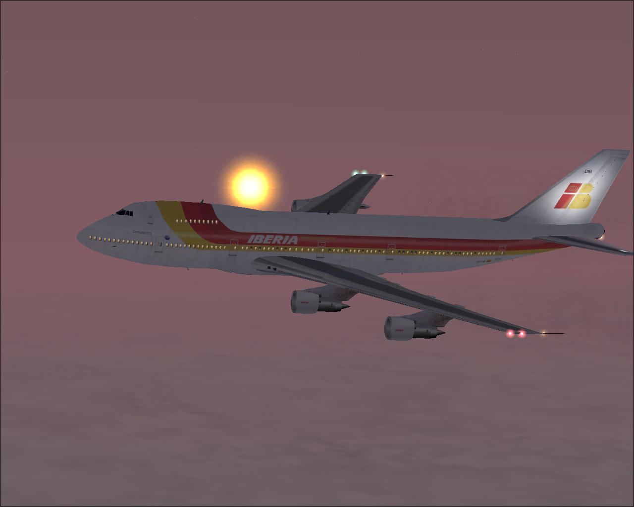At 35,000 Iberia Cruising (Dawn)