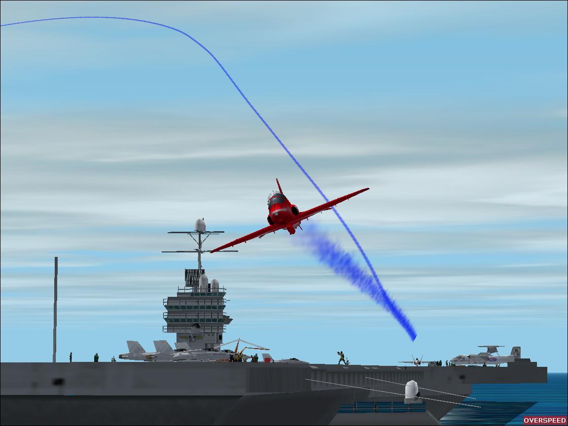 Hawk over carrier