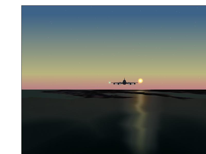 747 sunset