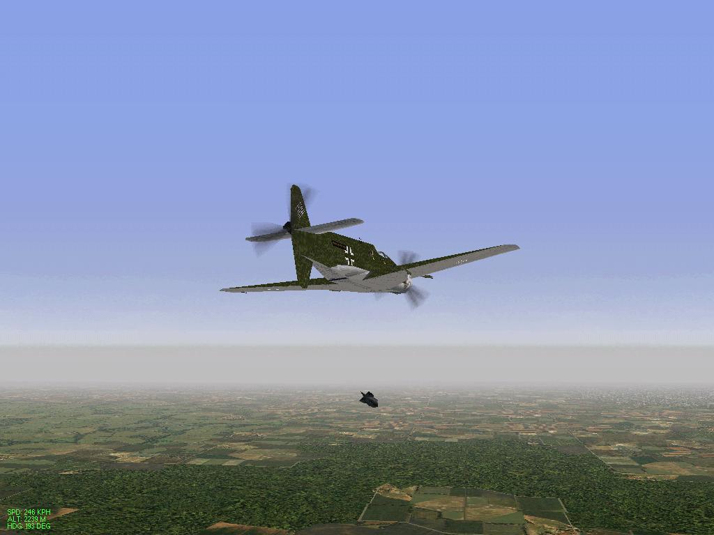 Over the target