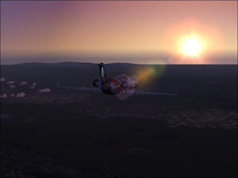 sunset flight