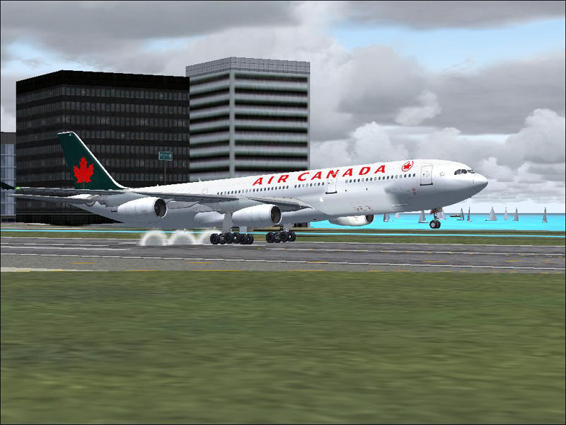 A340 touching down