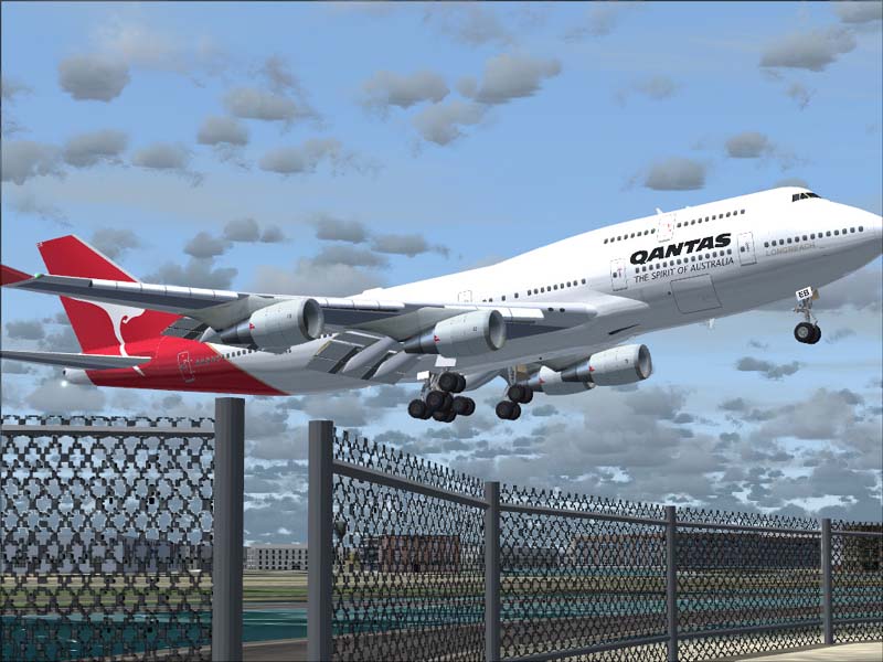 Great landing picture of my 747 Qantas