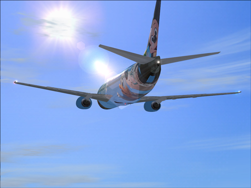 Sun is shining on my plane