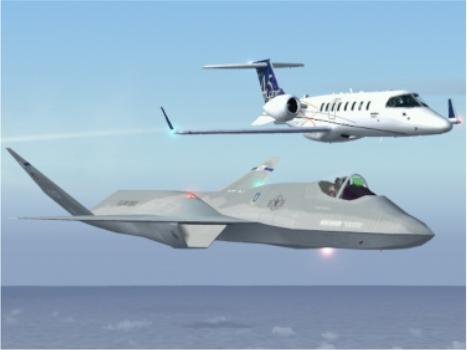 YF-23 and Learjet