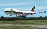 Only For Fs2002 Boeing 747-400 Repaint Of Boeing 747 (Default Fs2002) In Alitalia Livery — 1
