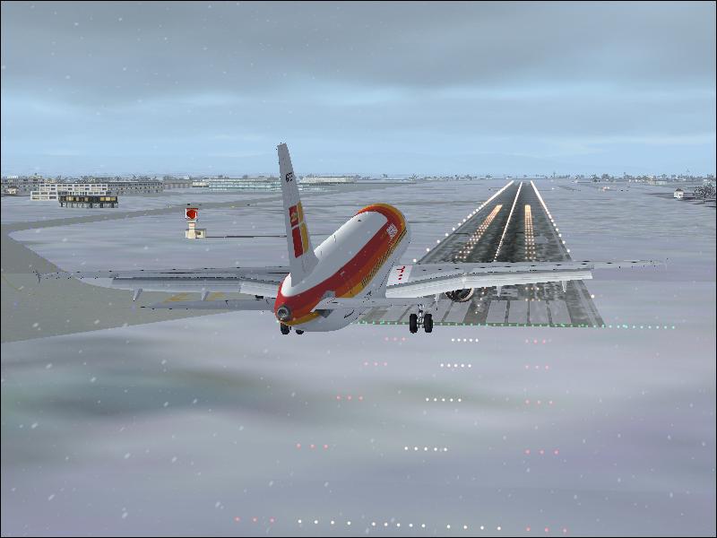 About to touchdown