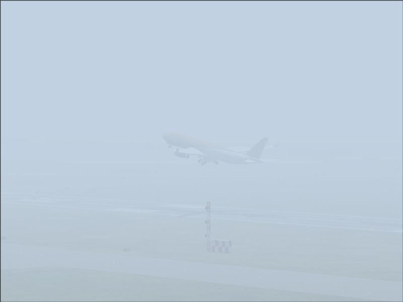 foggy take off