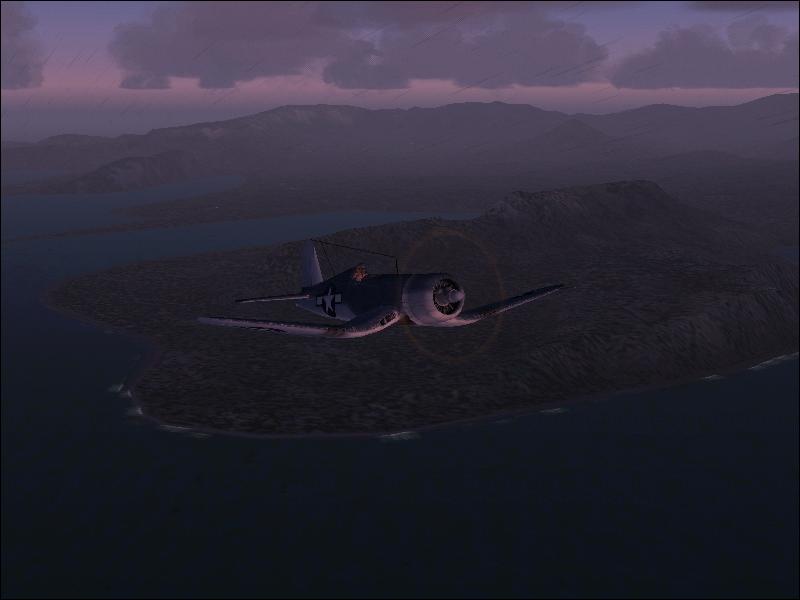 Dawn in the Pacific Ocean