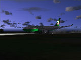 landing in an eva air a-330