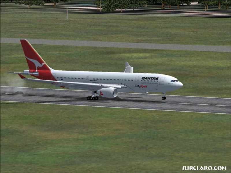 qantas landing in perth