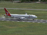 qantas landing in perth