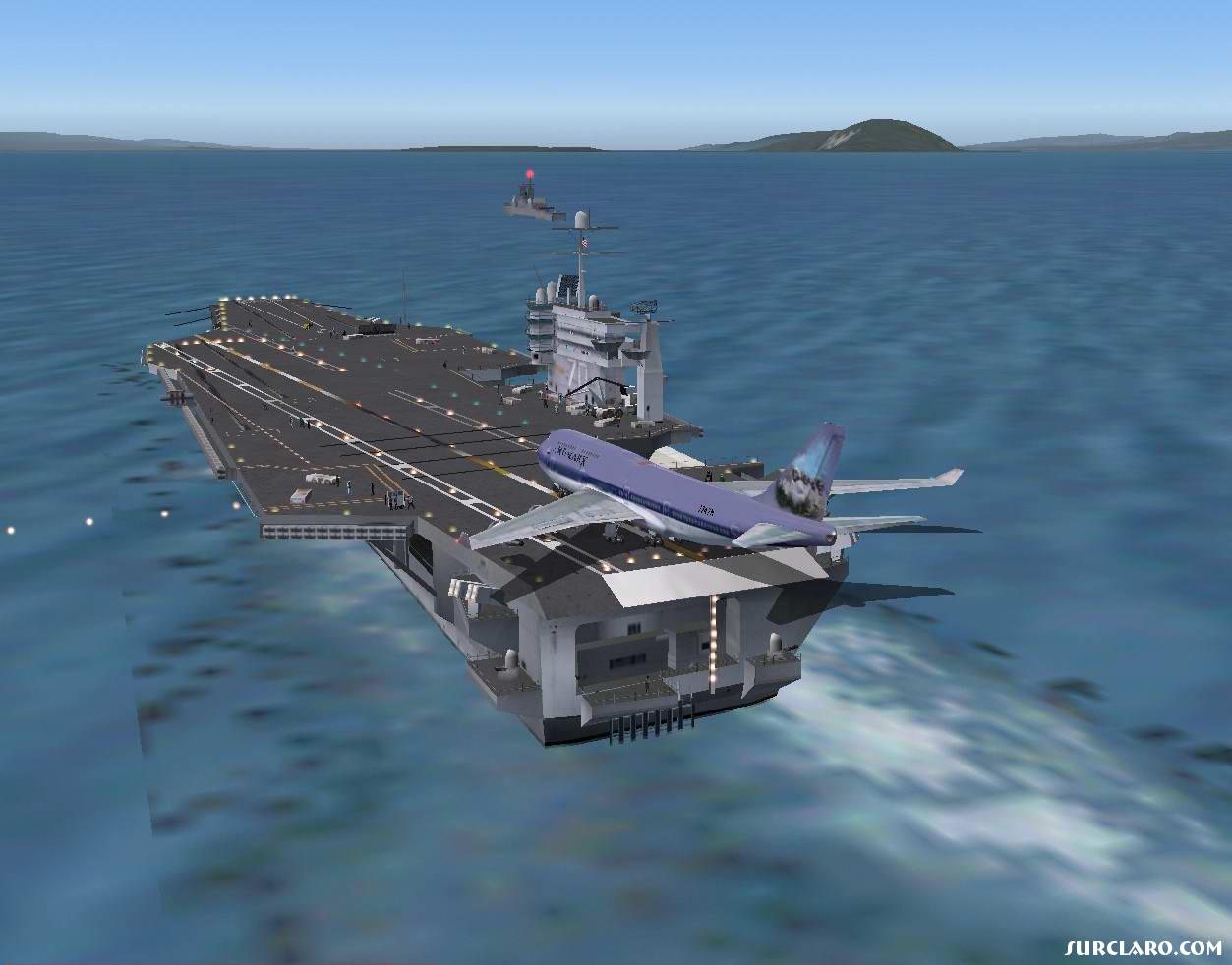 747 take off from carrier