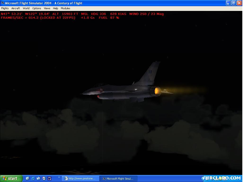 F-16 flying