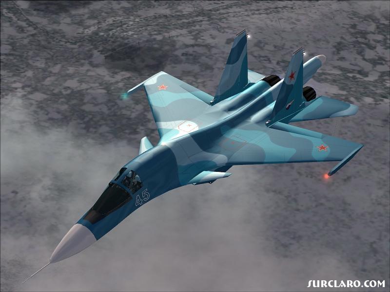 Sukhoi Su-32 in flight over Germany