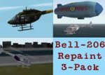 Fs2002 Bell 206 Helicopter, Textures Repaint Triple Pack, Inclding Raaf Observation Scout — 1