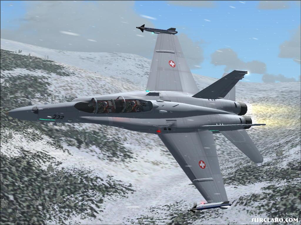 Swiss F18 in the snow