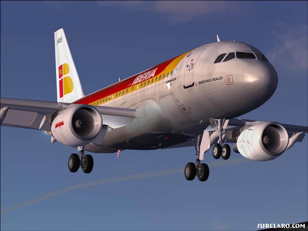 Iberia A319 - Short final into La Palma
