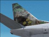 Fs2002 Frontier Pups Boeing 737-400 A Textures Repaint Of The Default 737.Includes Very De — 1