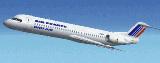 Fs2002 Project Fokker 100 Air France By Britair Textures Repaint Of The Pf10070 Fokker 100