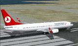 Fs2002 Turkish Airlines B737-8F2(W) Textures Repaint Of Ffg B737-800 In Thy Colors