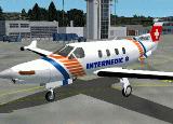 Fs2002 Pilatus Pc-12 - Intermedic Air Ambulance Zurich (Fictional Paint) Intermedic Rettun