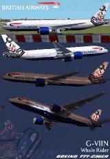 Fs2002 British Airways 777-236Er Viin Textures Repaint Of The Meljet Boeing 777-200 In Bri