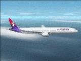 Meljet Boeing 777-300 (Fictional) Hawaiian Airlines Repaint Boeing 777-300 For Fs2002 Vers — 1