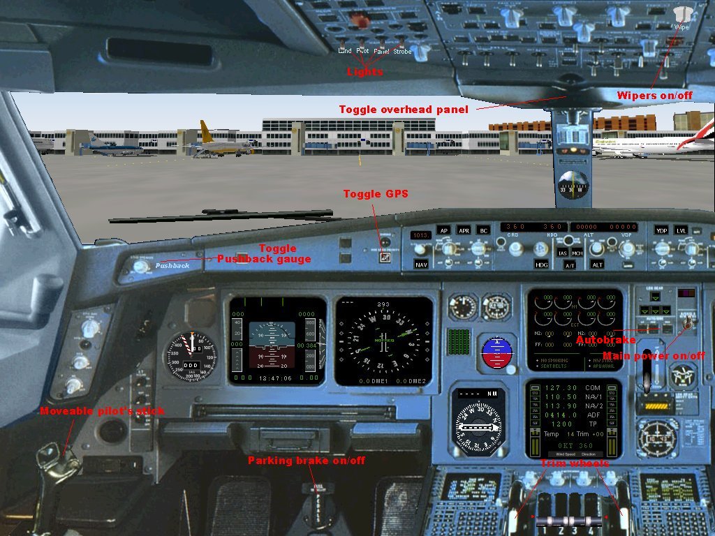 Fs2002 Panel - Photorealistic Airbus A340 — 1